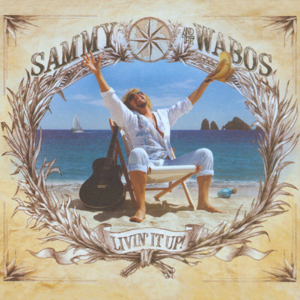 the album cover for Sammy Hagar - Livin' It Up!