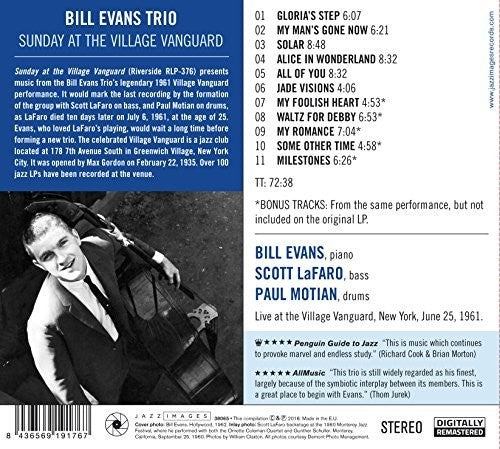 the album cover for Bill Evans - Sunday At The Village Vanguard