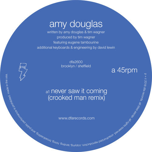 the album cover for Amy Douglas - Never Saw It Coming