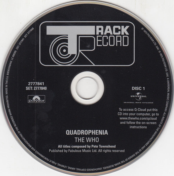 The Who : Quadrophenia (Box, Dlx, Ltd, Dir + 2xCD, Album, RE, RM + 2xCD, A)