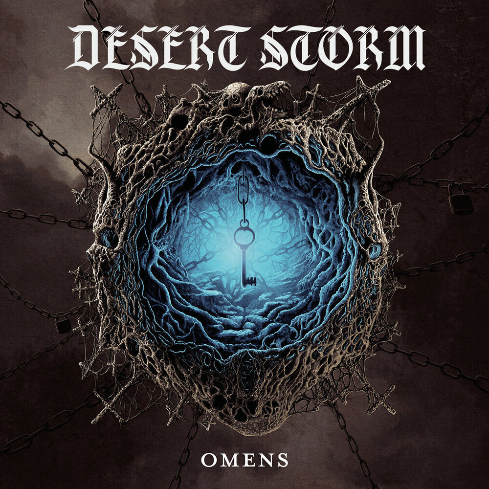 the album cover for Desert Storm - Omens
