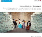 the album cover for Schubert / Shostakovich - String Quartet 8 in C Minor