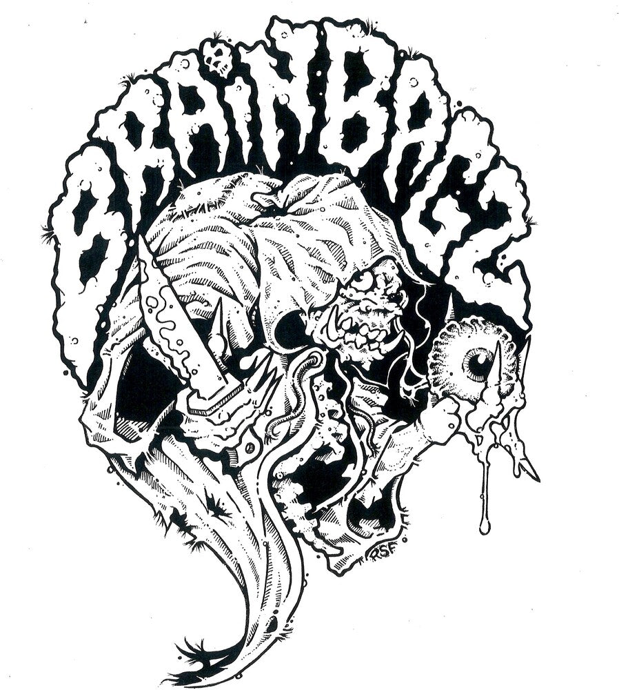the album cover for Brain Bagz & Blood Bags - Split