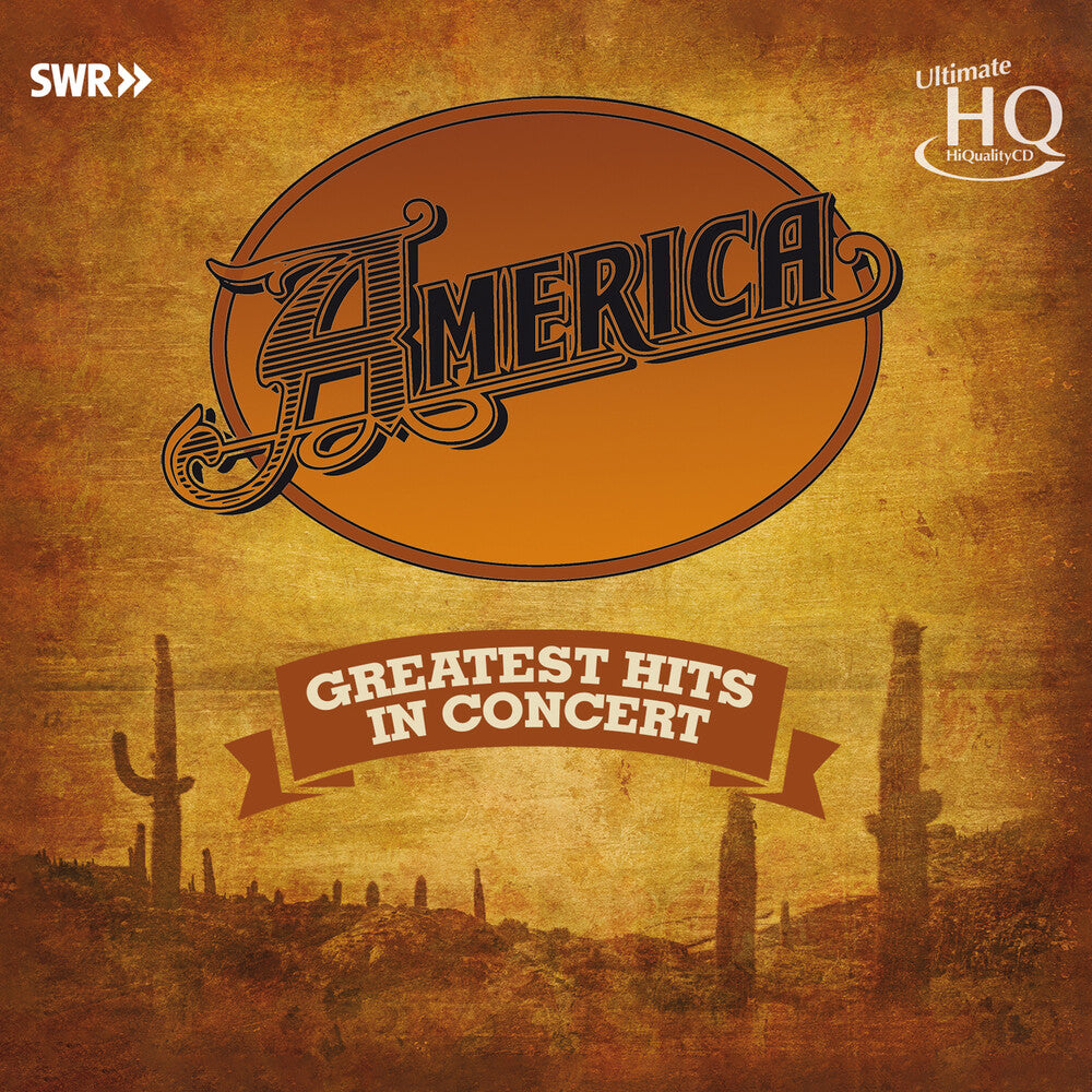 the album cover for America - America Greatest Hits In Concert