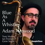the album cover for Adam Niewood - Blue as a Whistle