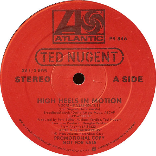 Ted Nugent : High Heels In Motion (12", Promo)