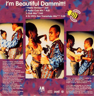 Uncanny Alliance : I'm Beautiful Dammitt! (CD, Maxi, Promo)