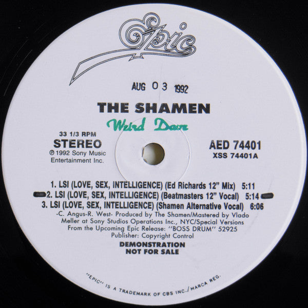 The Shamen : LSI (Love, Sex, Intelligence) (12", Promo)