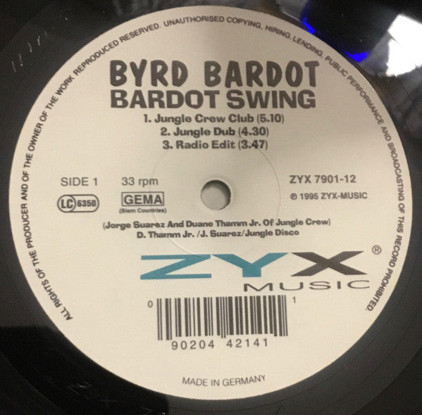Byrd Bardot : Bardot Swing (12")