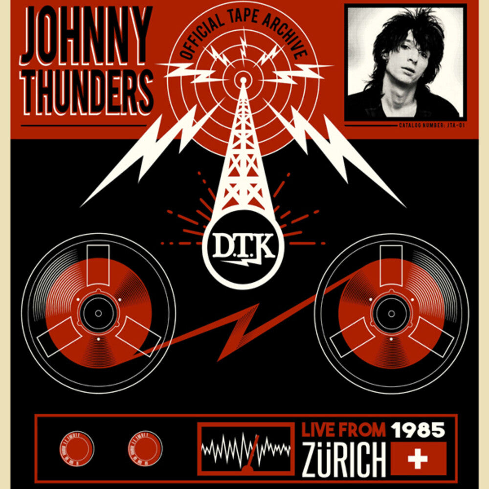 the album cover for Johnny Thunders - Live From Zurich '85