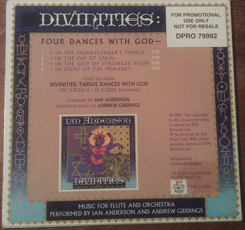 Ian Anderson : Divinities Four Dances With God (CD, Single, Promo)