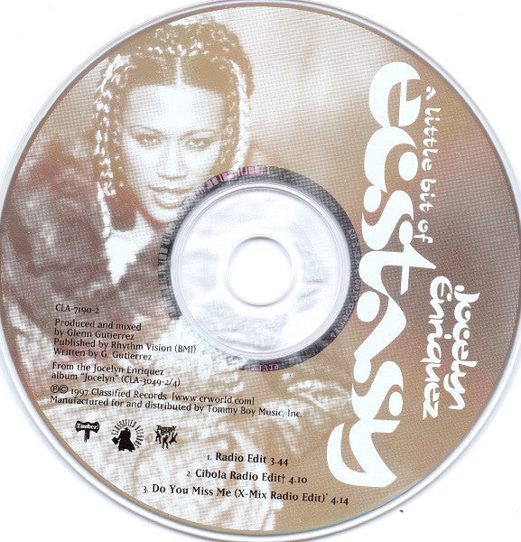 Jocelyn Enriquez : A Little Bit Of Ecstasy (CD, Single)