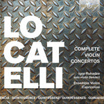 the album cover for Locatelli / Ruhadze - Complete Violin Concertos