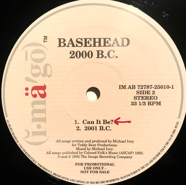 Basehead : 2000 B.C. (12", Single, Promo)