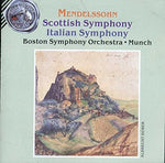 the album cover for Mendelssohn / Boston Sym Orch / Munch - Scottish & Italia