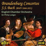 the album cover for English Chamber Orchestra / Sir Philip Ledger - J.s. Bach: Brandenburg Concertos Bwv 1046-51
