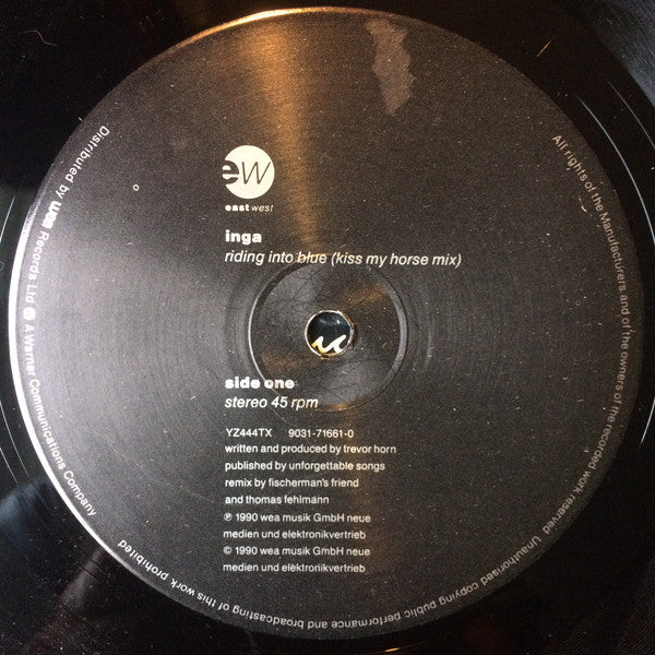 Inga* : Riding Into Blue (Cowboy Song) (Kiss My Horse Mix) (12")