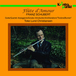 the album cover for Schubert / Christiansen - Guitar Quartet / Arpeggione Sonata