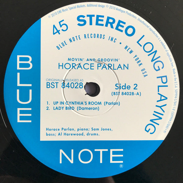 Horace Parlan : Movin' & Groovin' (2x12", Album, Ltd, Num, RE, 180)
