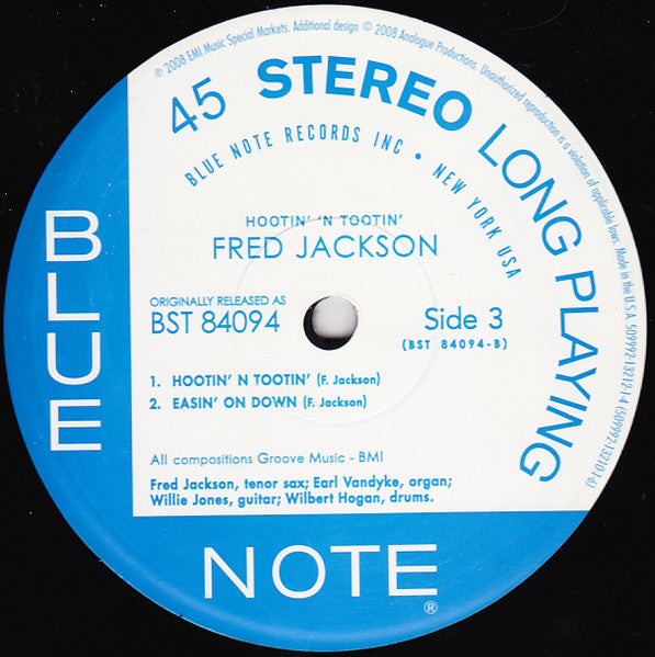 Fred Jackson : Hootin' 'N Tootin' (2x12", Album, Ltd, Num, RE, 180)