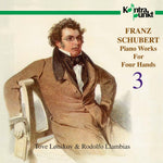 the album cover for Schubert / Lonskov / Llmbias - Piano Works for 4 Hands