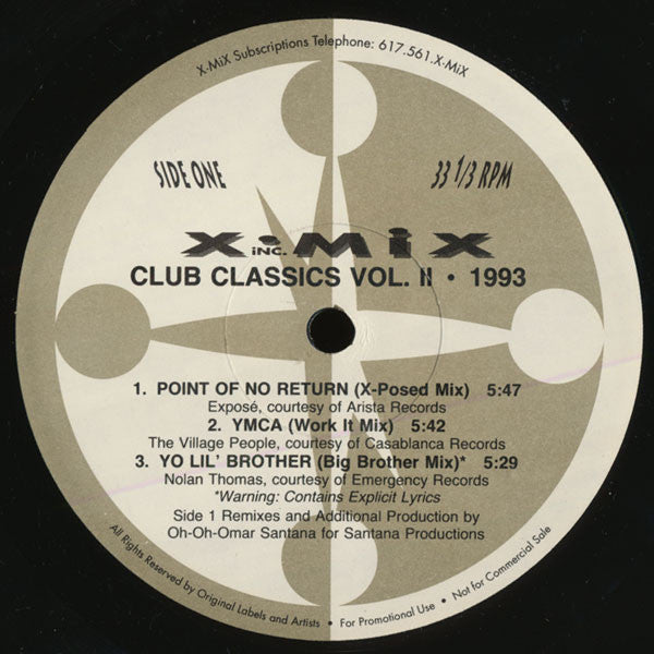 Various : X-Mix Club Classics Vol. 2 (12", Comp, Promo)