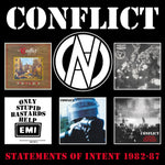 the album cover for Conflict - Statements Of Intent 1982-1987