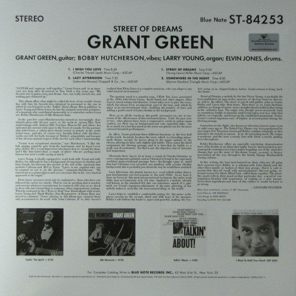 Grant Green : Street Of Dreams (2x12", Ltd, RE, RM, 180)