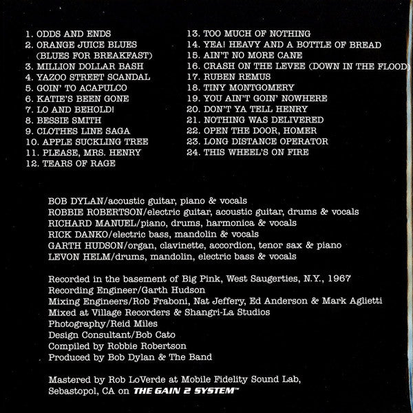 Bob Dylan & The Band : The Basement Tapes (SACD, Hybrid, Album, Ltd, Num, RE, RM)