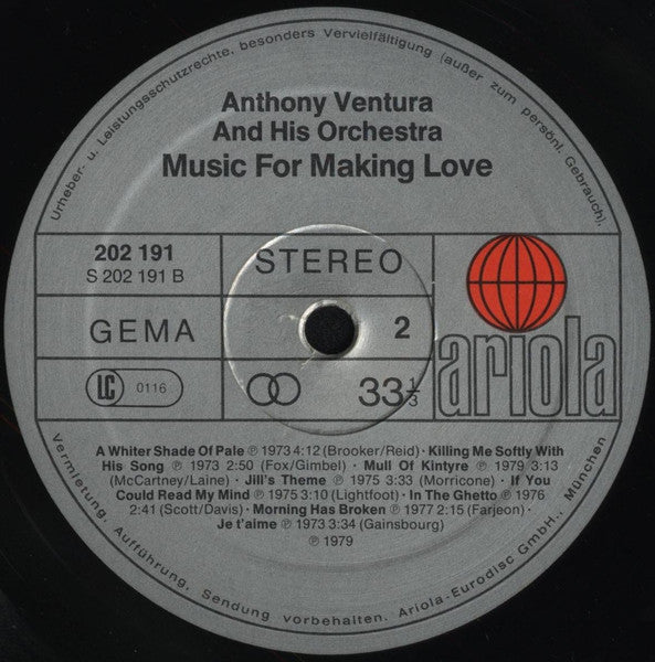 Orchester Anthony Ventura : Music For Making Love (LP, Album)