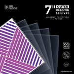 Big Fudge - 7-inch 45RPM Vinyl Record Outer Sleeves Polypropylene 100 Pack Crystal Clear (Vinyl Accessories)