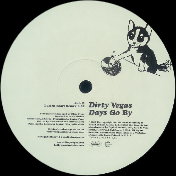 Dirty Vegas : Days Go By (2x12")