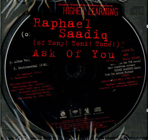 Raphael Saadiq : Ask Of You (CD, Single, Promo)