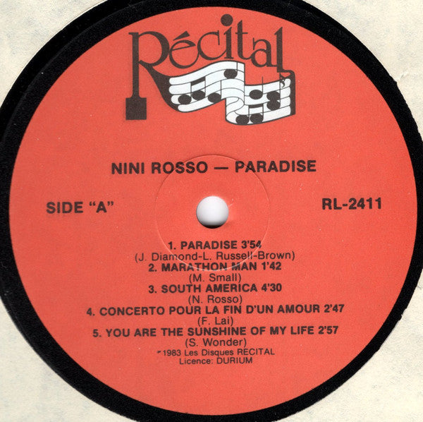 Nini Rosso : Paradise (LP)