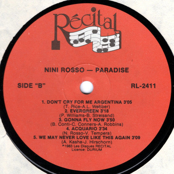 Nini Rosso : Paradise (LP)