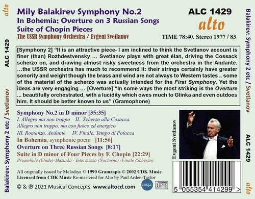 Evgeni Svetlanov - Balakirev Sinfonía 2 / en Bohemia / Etc (CD)