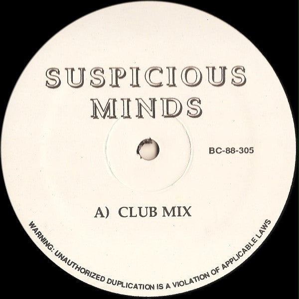 Bobby "O"* : Suspicious Minds (12")