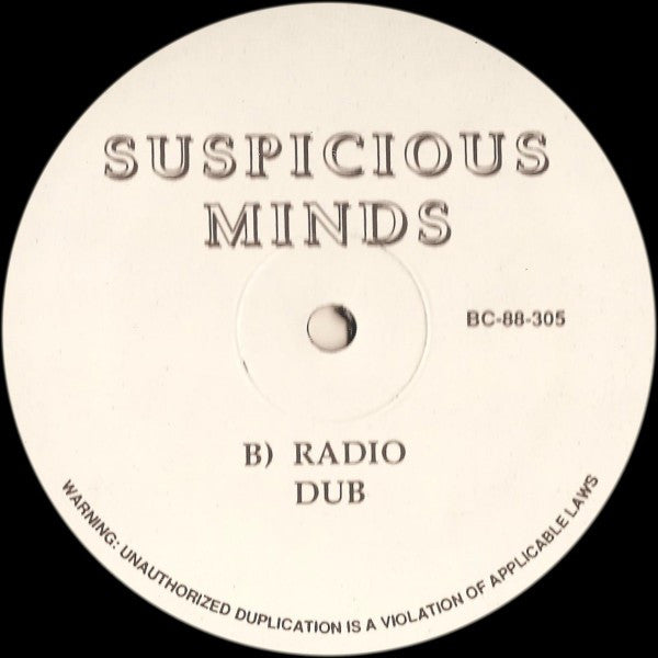 Bobby "O"* : Suspicious Minds (12")