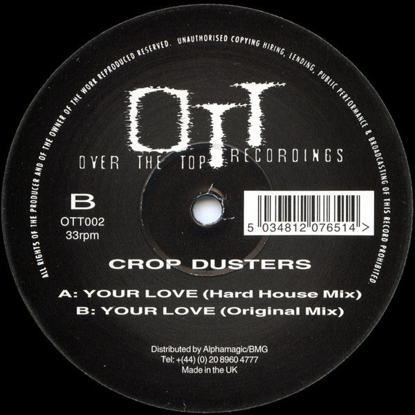 Crop Dusters : Your Love (12")