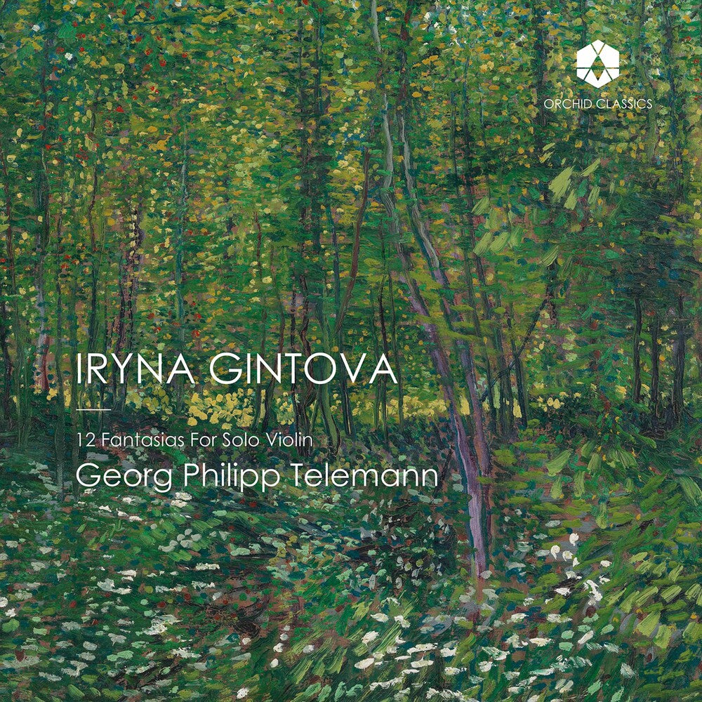 the album cover for Telemann / Gintova - 12 Fantasias for Solo Violin