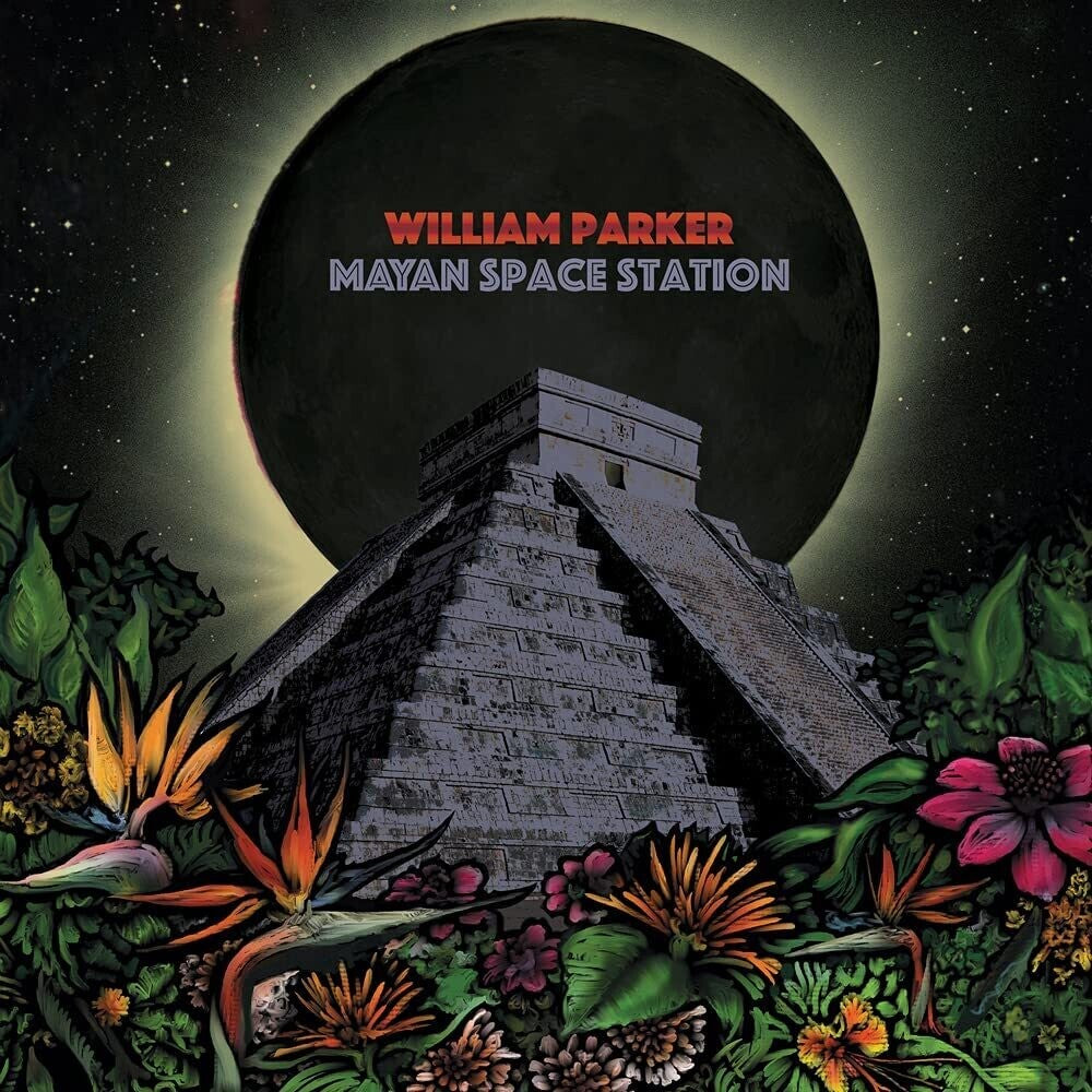 the album cover for Parker, William - Mayan Space Station