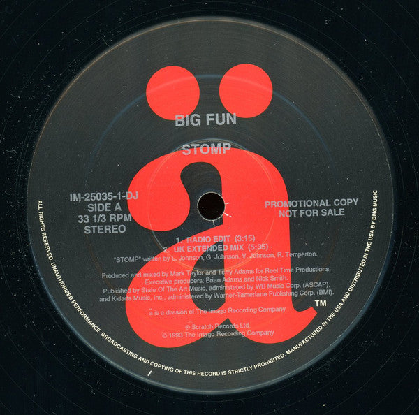 Big Fun* : Stomp (12", Promo)