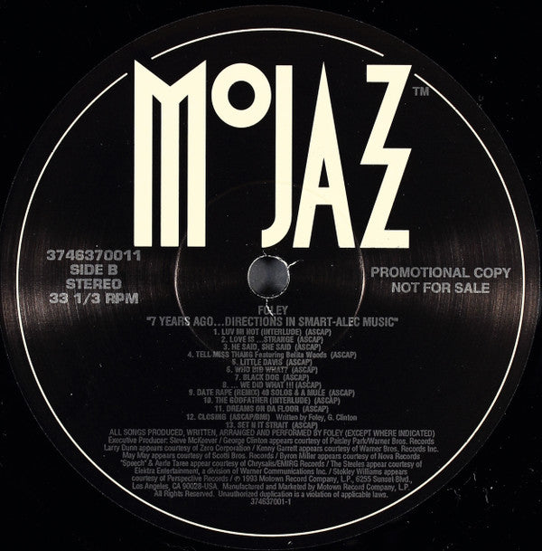 Foley : 7 Years Ago ... Directions In Smart-Alec Music (LP, Promo)