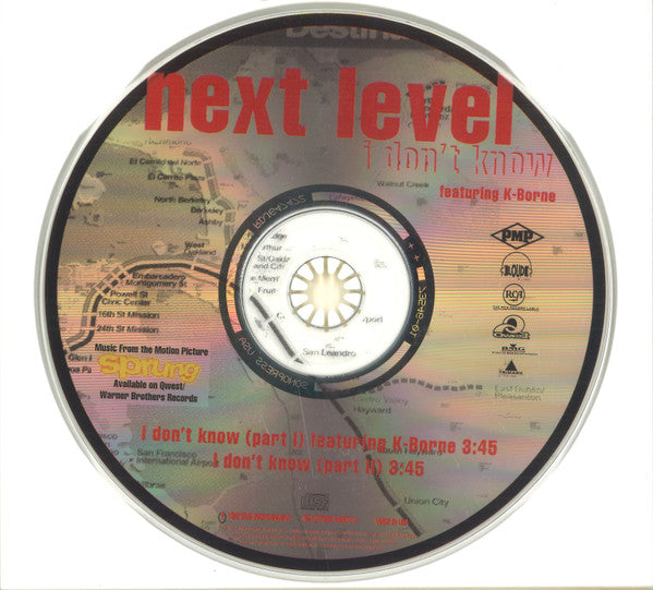 Next Level (3) Featuring K-Borne : I Don't Know (CD, Single)