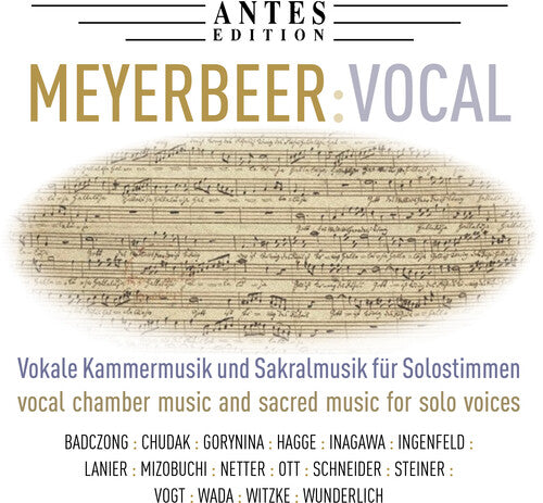 Meyerbeer - Vocal Works (CD)