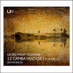 the album cover for Telemann / Dietmar Berger - 12 Gamba Fantasies