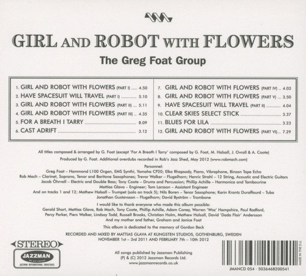 The Greg Foat Group : Girl And Robot With Flowers (CD, Album)