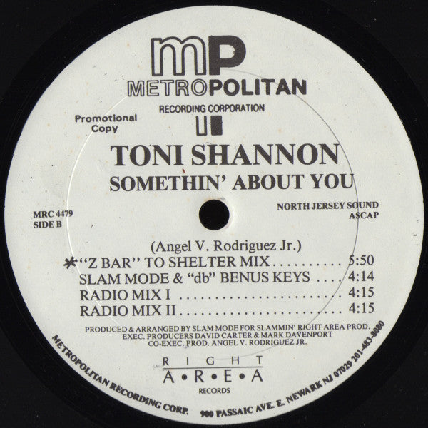 Toni Shannon : Somethin' About You (12", Promo)