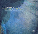 the album cover for Steve Million - What I Meant To Say (Uk)