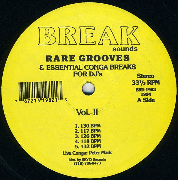 Unknown Artist : Rare Grooves & Essential Conga Breaks For DJ's Vol II (12", EP, Ltd)